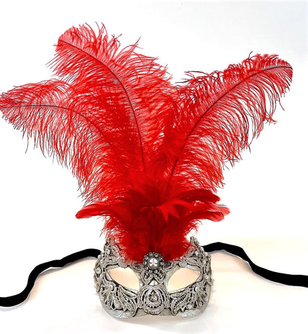 Feathered Colombine Tutto Silver Macrame – Red