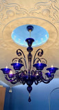 Murano Glass Chandelier Pastorale Cobalt Blue Image