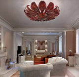 Italian Glass Art Deco Naga Ceiling Light Image