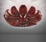 Italian Glass Art Deco Naga Ceiling Light Image
