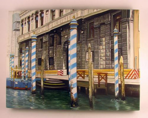 Oil on Canvas The Mooring Poles Image