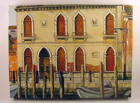 Oil on Canvas Ancient Venetian Palace Image