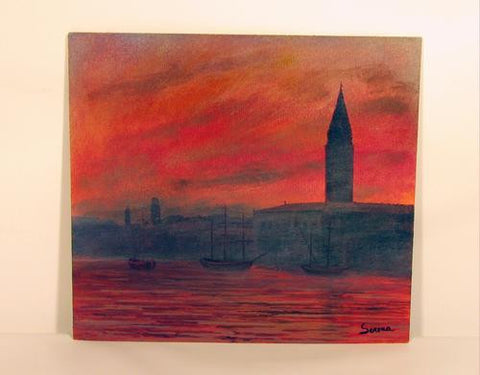 Acrylic on Panel Venezia al crepuscolo destate Image