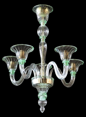 Murano Clear Glass Contemporary Chandelier Image