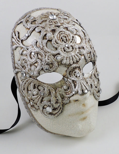 Venetian Silver Macrame Cat Mask – Visions of Venice