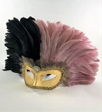 Feathered Colombine Reale Two-Tone Black/Pink Image