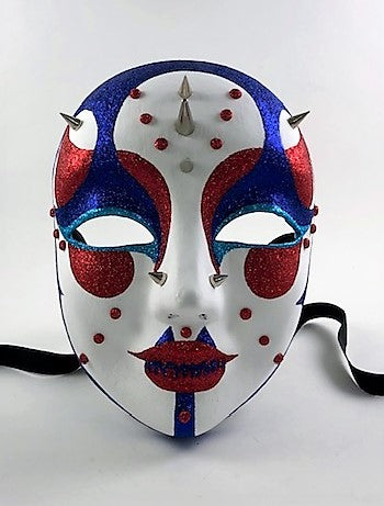 blue venetian masks designs