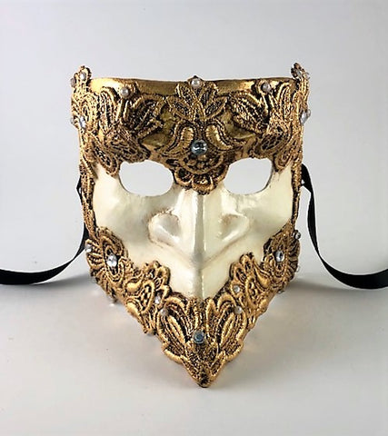 Bauta Macrame Gold and White Image