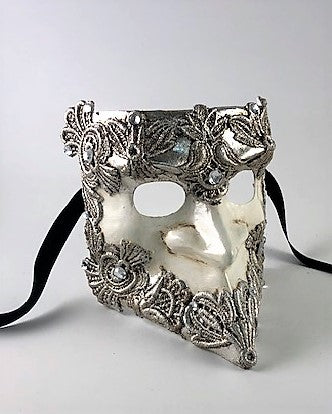 Bauta Macrame - Silver and White – Visions of Venice
