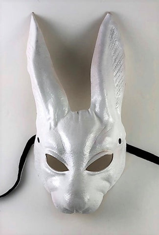 Leather Rabbit Mask White Image
