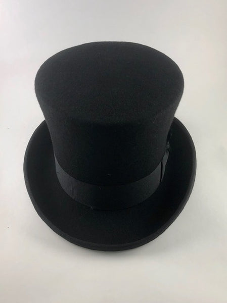 Victorian Black Top Hat Deluxe 10 3/4in x 7in