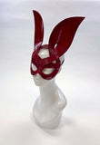 Erotic Mistress Boudoir Bunny Mask Red Patent Vinyl Image