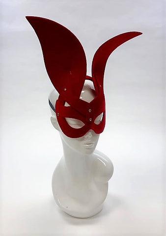 Erotic Mistress Boudoir Bunny Mask Red Velvet Image