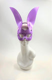 Erotic Mistress Boudoir Bunny Mask Purple Lilac Patent Vinyl Image