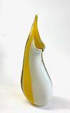 Murano Glass Vase Colori Giallo Bianco Image