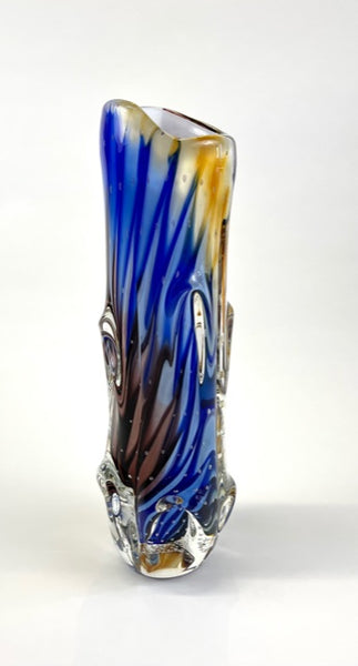 Murano Glass Vase Gaia Tall 17” – Multi Colori – Visions of