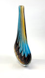 Murano Glass Vase Gaia 21” – Blues, Wines and Golden Honey Image