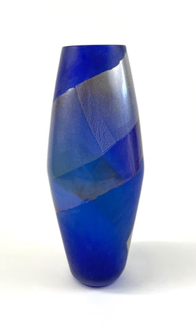 Murano Glass Vase Nina Frosted Cobalt Blue Image