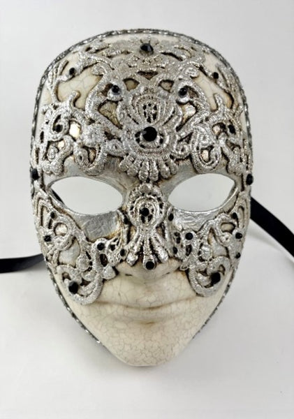 Volto Macrame Gold – Eyes Wide Shut Mask Crackle Finish with Black  Swarovski Crystals