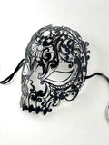 Venetian Mask Laser Cut Metal – Black Skull