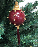 Venetian Christmas Ornament –Perle d’Oro- Gold and Red Image