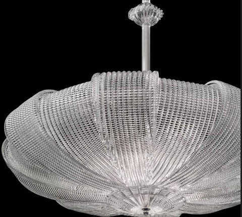 Italian Glass Chandelier New Montreal Overlap Clear Cristallo Image
