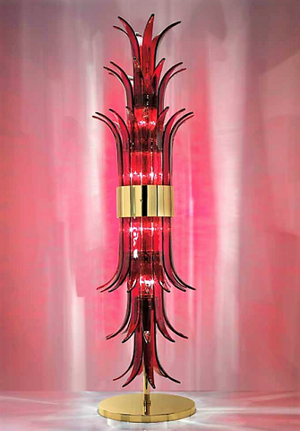 Italian Glass Sciabole Due Floor Lamp Image