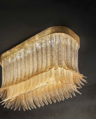 Italian Glass Oval Chandelier Sciabole  Image