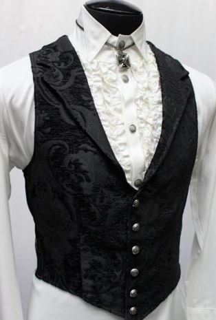 Men’s Victorian Aristocrat Vest Black Image