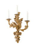 Italian Hand Carved Gilt Wood Tuscan 3 Light Sconce – 1026 Image