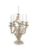 Italian Hand Carved Gilt Wood Tuscan 10 Candle Black Candelabra – 865 Image