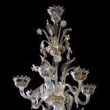 Murano Glass Classic Chandelier Crystal Gold Crest Image