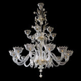 Murano Glass Classic Chandelier Crystal Gold Crest Image