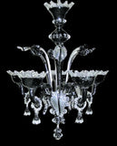 Murano Glass Chandelier – Classic Black and Clear Cristallo Image