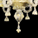 Murano Glass Chandelier – Classic Clear Cristallo with 24Kt Gold A Infused Image