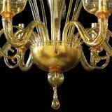 Murano Glass Chandelier Amber Sun