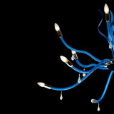 Murano Glass Modern Chandelier Volo – 12 Light Oceano Blue Image