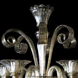 Murano Glass Chandelier Pastoral Fume