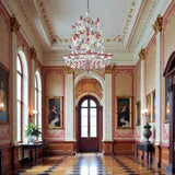 Murano Glass Chandelier Rezzonico Grand Canal Colors - 12 Lights