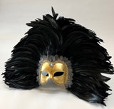 Feathered Volto Mezzo Carnevale Mask Black – Eyes Wide Shut Masquerade