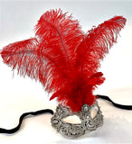 Feathered Colombine Tutto Silver Macrame – Red