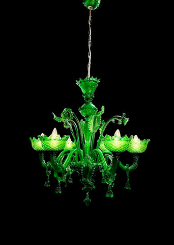 Murano Glass Chandelier – Classic Verde Green