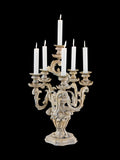 Italian Hand Carved Gilt Wood Tuscan 10 Candle Black Candelabra – 865 Image