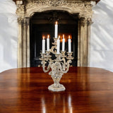 Italian Hand Carved Gilt Wood Tuscan 10 Candle Black Candelabra – 865 Image