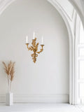 Italian Hand Carved Gilt Wood Tuscan 3 Light Sconce – 1026 Image