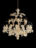 Italian Hand Carved Gilt Wood Tuscan Chandelier  24 Light with Lampshades - 1245 Image