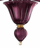 Venetian Glass Chandelier with Lampshades Paralume 2786