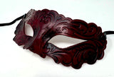 Leather Venetian Tattoo Embossed Mask