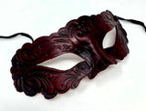 Leather Venetian Tattoo Embossed Mask