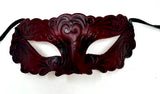 Leather Venetian Tattoo Embossed Mask